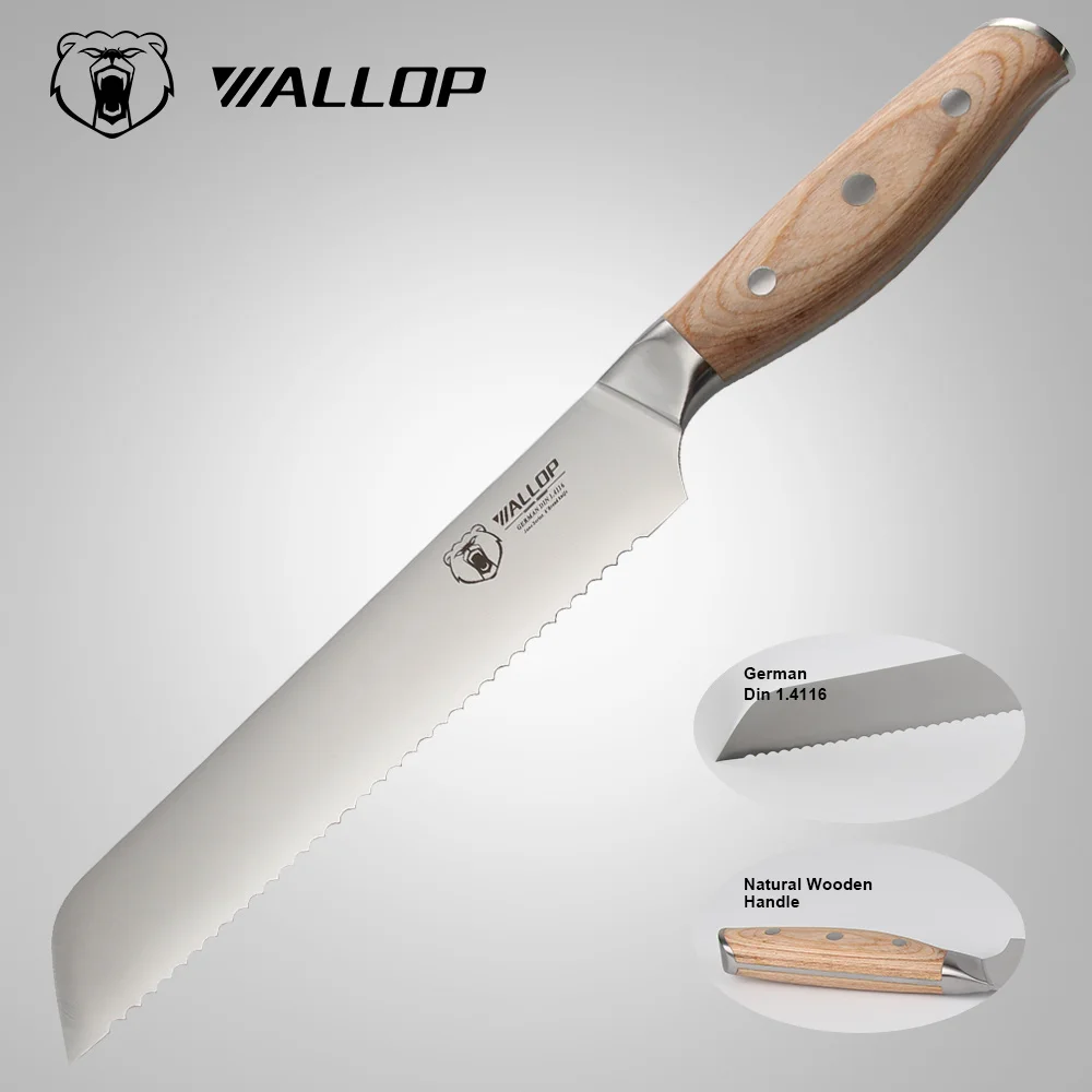 Wallop нож для хлеба немецкий HC кухонный нарезки тортов из нержавеющей стали