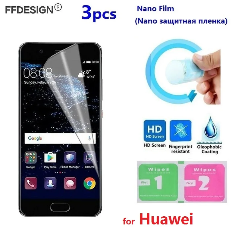 3x мягкая нано-пленка для Huawei P8 P9 Lite 2017 P10 Защита экрана Mate 20 10 Pro защитная пленка не