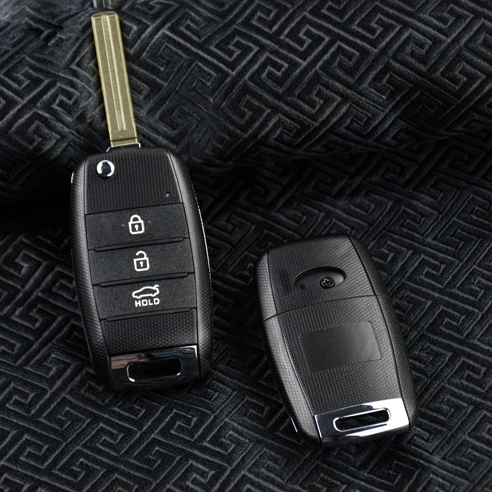 

Okeytech 3 кнопки флип складной пульт дистанционного управления сменный Корпус ключа для Hyundai KIA K2 K3 K5 Carens Cerato Форте Fob чехол Корпус ключи