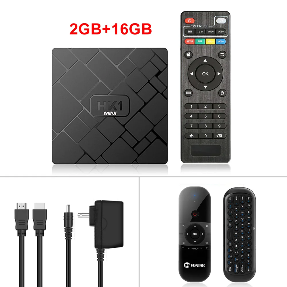 2GB16GB 057 keyboard Android 9,0 Smart tv Box RK3229 четырехъядерный 2 Гб 16 Гб HK1 мини 2,4 ГГц Wifi H.265 4K HD Google плеер магазин телеприставка медиаплеер - Цвет: 2GB16GB 057 keyboard