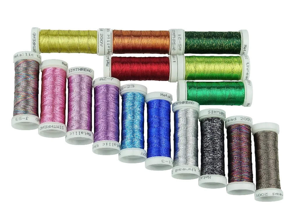 Металлик Вышивка машины Нитки с 16 Цвета яркий и не легко сломать|embroidery machine