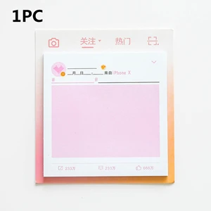02-1pc 1 шт./4 шт., креативные розовые серии, заметки для заметок, заметки для заметок, закладки для блокнота, подарочные канцелярские принадлежности для офиса, школы - Цвет: 02-1pc