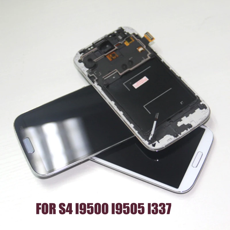 ЖК экран в сборе совместимый с Samsung Galaxy S4 i9500 i9505 i337 дисплей сенсорным экраном