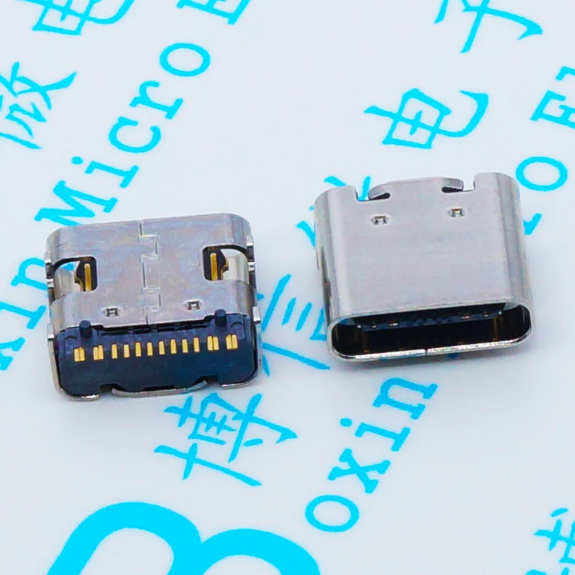 Micro Usb3.1 Smd 16pin Tipo-c Conector Fêmea Soquete Dip4 hd Interface de Transmissão para Smartphones Fim Carregamento Plug 100 Peças