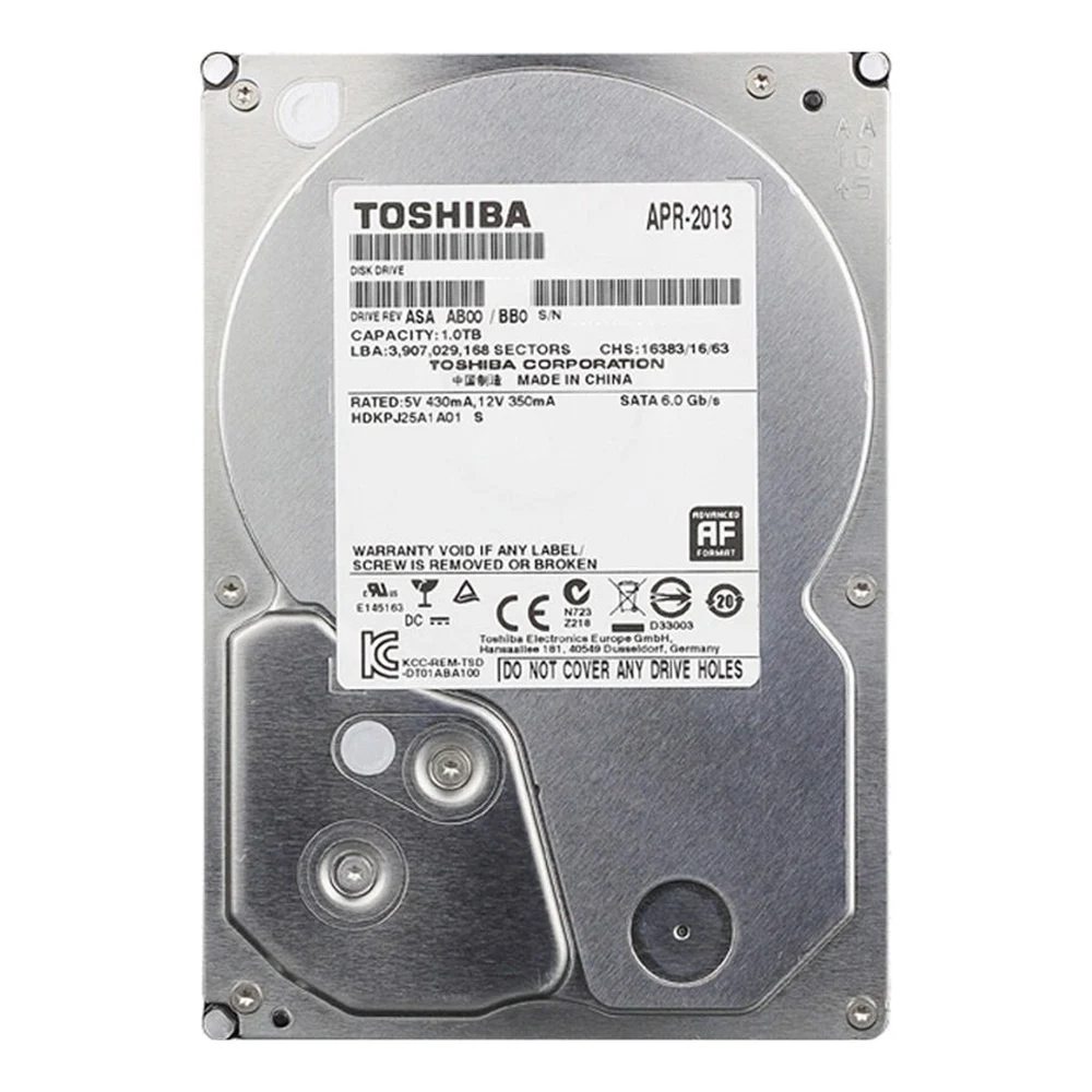 TOSHIBA видео HDD для наблюдения 3 5 &quotВнутренний жесткий диск 1 ТБ 5700 об/мин SATA 6 ГБ/сек.