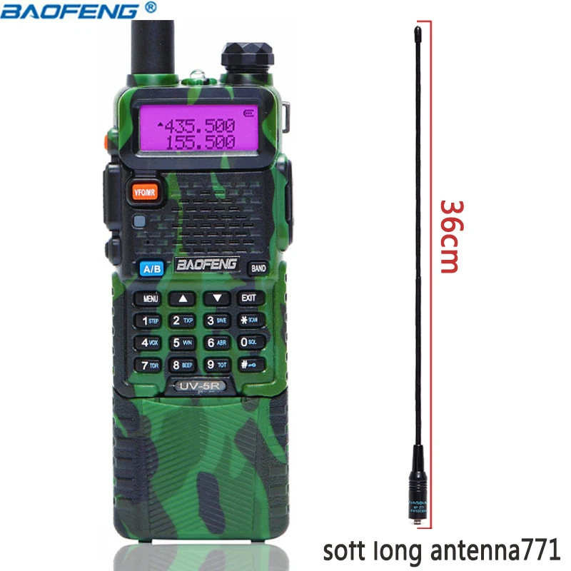BaoFeng UV-5R 5 Вт 3800 мАч длинный литий-ионный аккумулятор двухдиапазонный 136-174 и 400-520 МГц Ham CB двухстороннее Радио рация передатчик UV5R