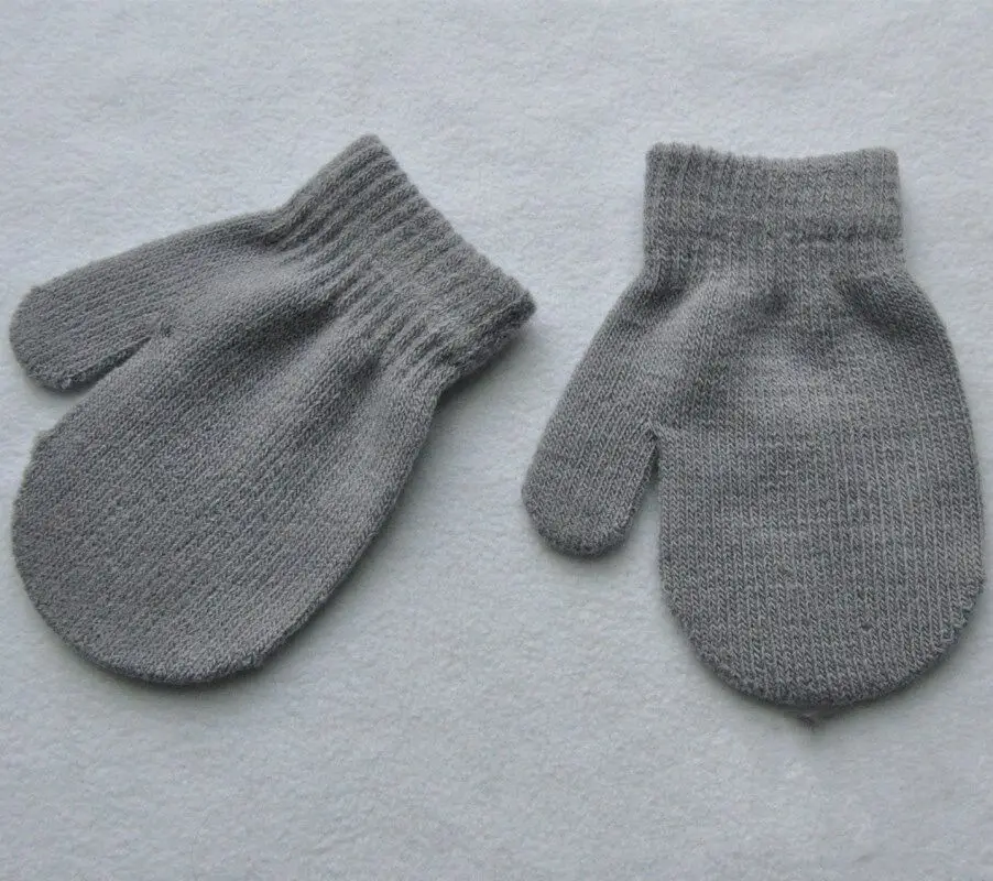 

1 Pair Baby Candy Color Winter Warm Gloves Toddler Boys Girls Mittens Kids Gloves Child Accessories