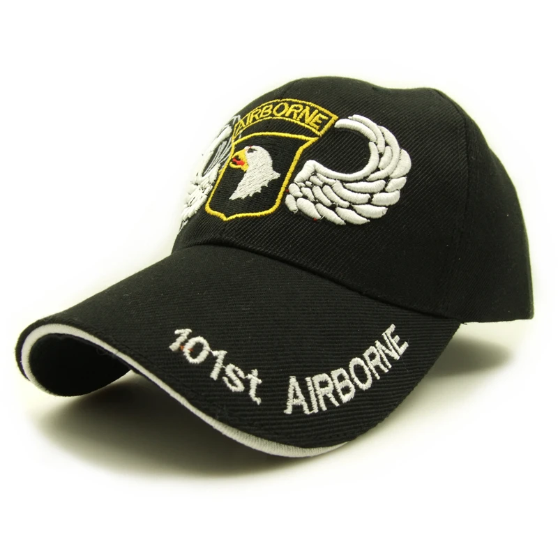 Климат Для мужчин 101st Airborne Кепки Военный Черный Бейсбол Кепки Air Force специальные спортивные Бейсбол Кепки для вкрутую Бронко Для мужчин