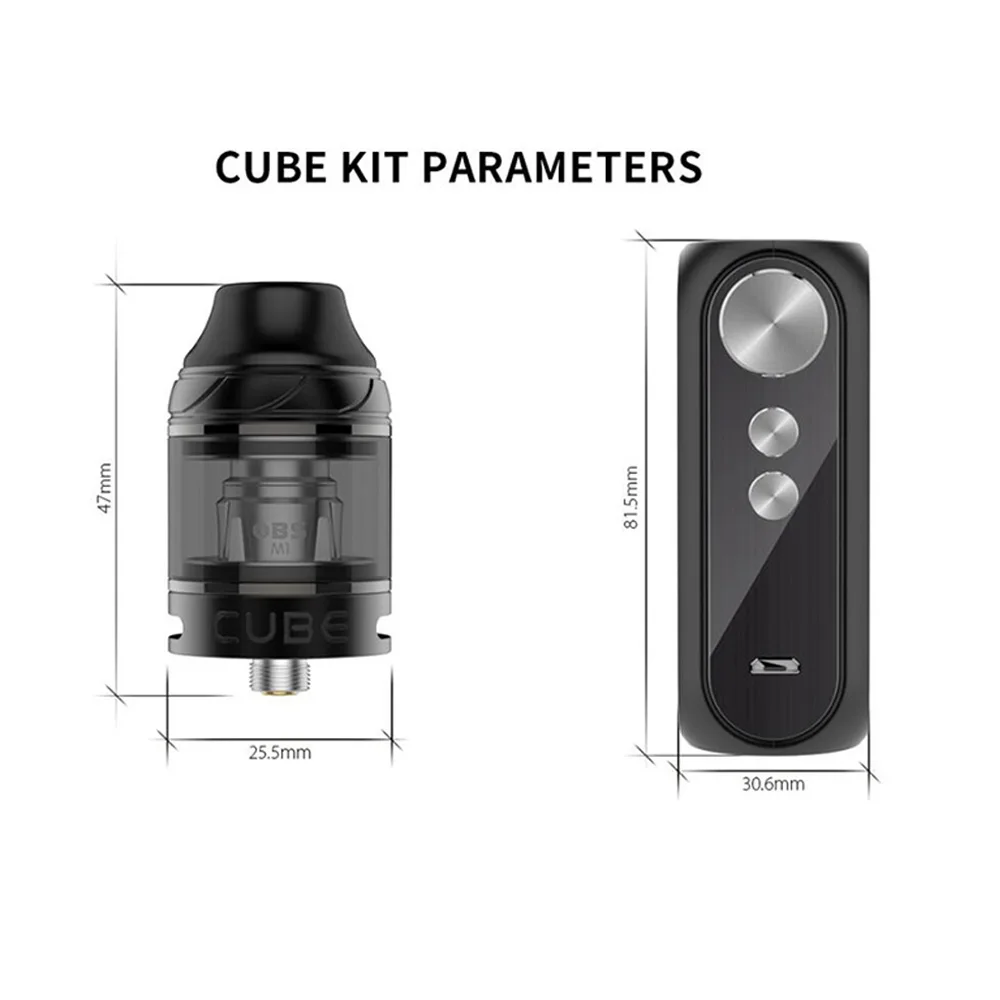 Оригинальный obs куб VW Starter Kit 3000 мАч 80 Вт электронная сигарета с Подом бак от одного