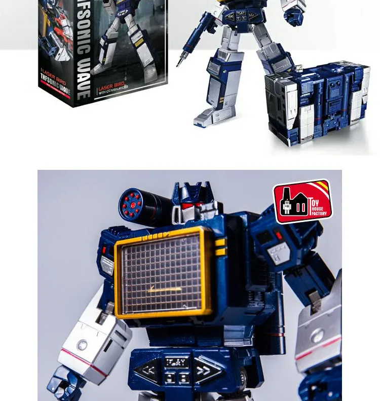 Трансформация THF Soundblaster металлическая часть деформация робот KO MP13 прозрачный soundbave фигурка игрушка Подарки для детей