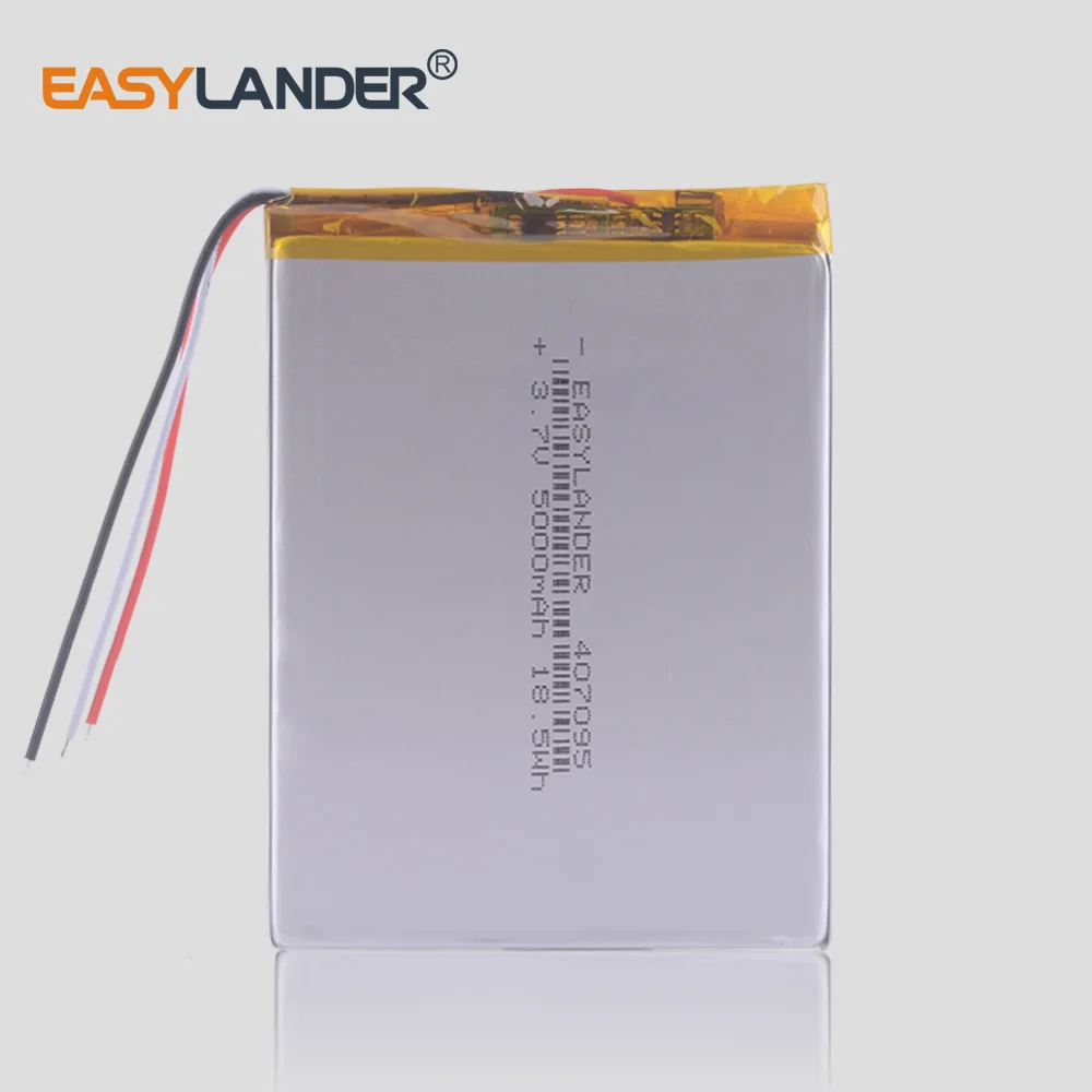 3 провода 7 V 5000mah литий ионный полимерный аккумулятор для &quotдюймов 8&quot дюймов
