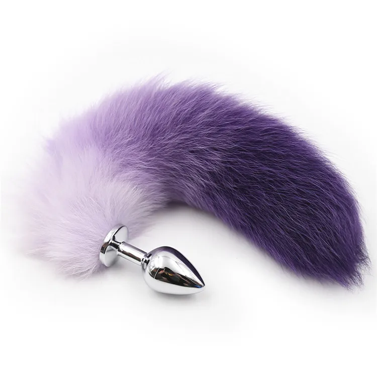 Erotic Fox Tail Anal Plug Silicone/ Metal Butt Fetish Sexy Sex Toys For Women Adult Products |