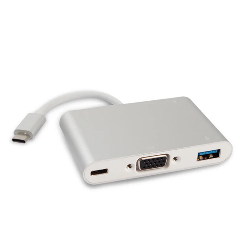 HD 1080P USB3.1 Type-C к VGA три в одном конвертер передача с источником питания USB
