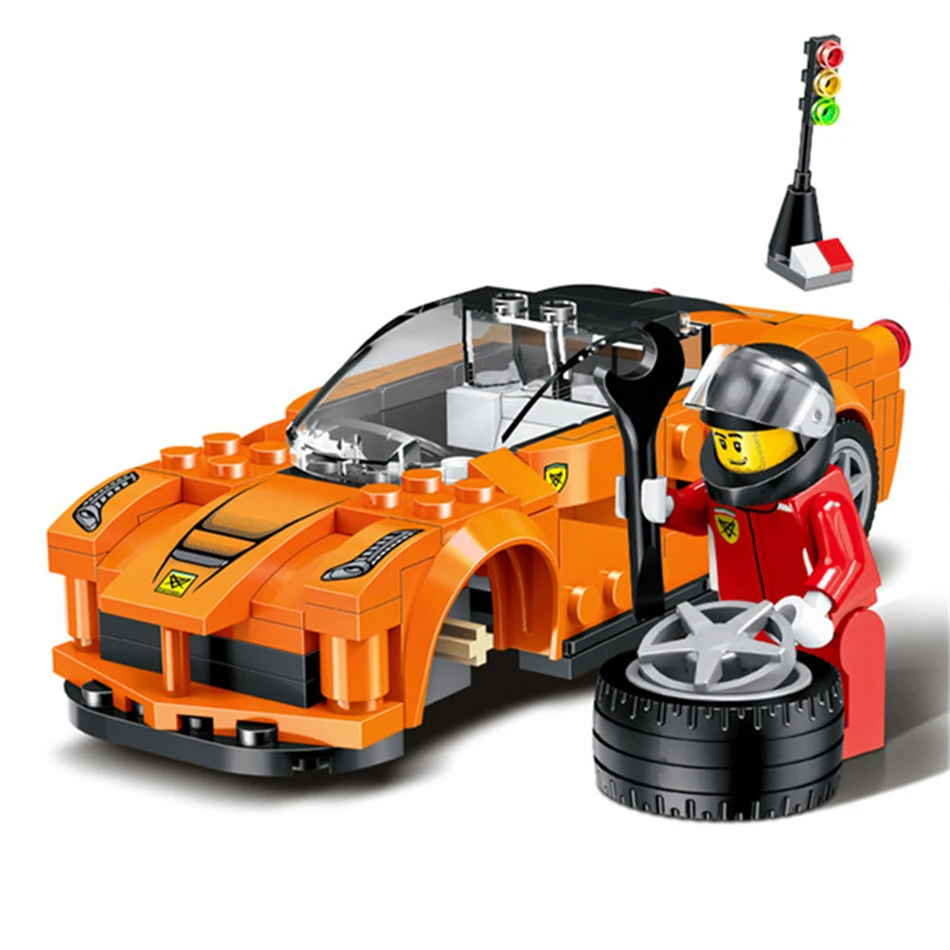 Racing Sports Car Model Building Blocks Toys Compatible Legos City Friends Enlighten Bricks Gift For Children | Игрушки и хобби