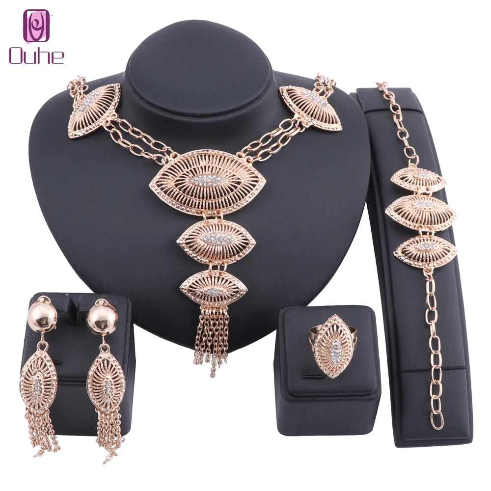 Модные африканские бусины набор ювелирных изделий Изысканный резной Дубайский