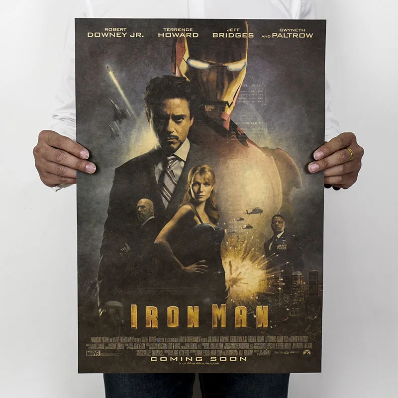 Mling 1 шт., 51,5x36 см, постер из серии Marvel, Мстители, война бесконечности, Ретро плакат, наклейки на стену для гостиной, украшение для дома - Цвет: H04