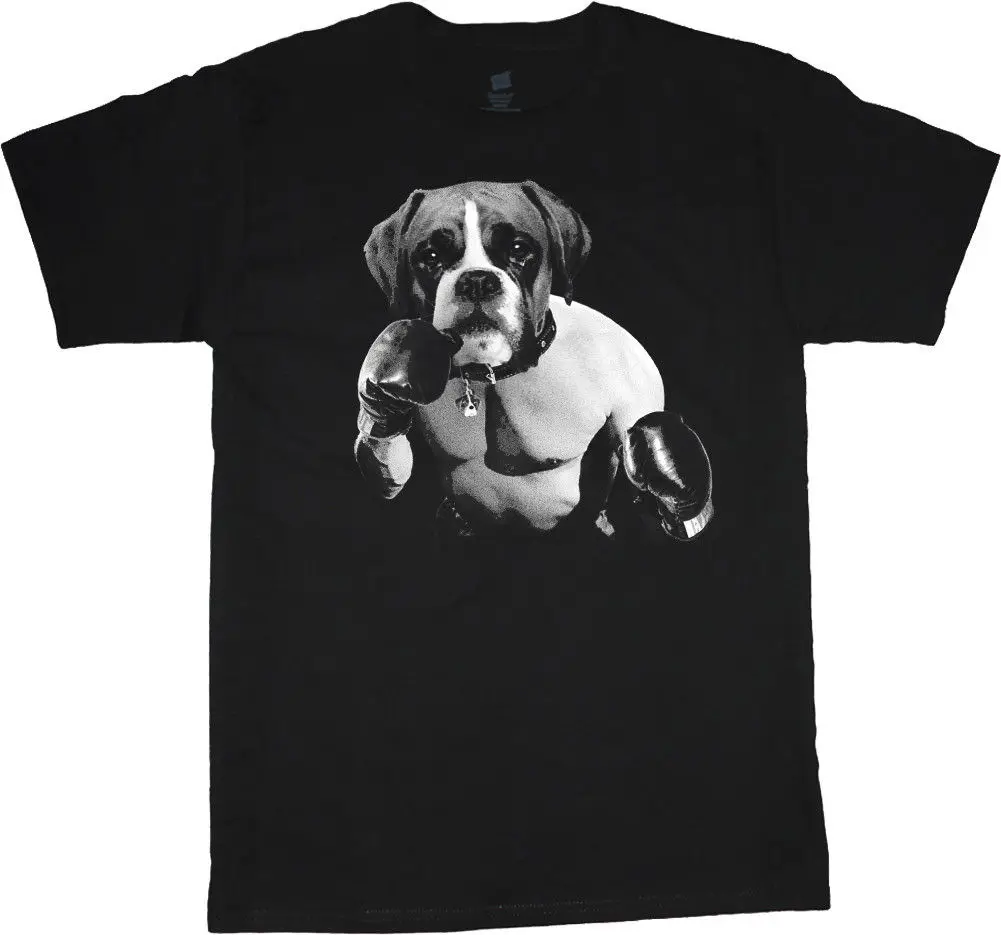 Боксерские боксерские Забавные футболки с изображением собаки мужские графикой