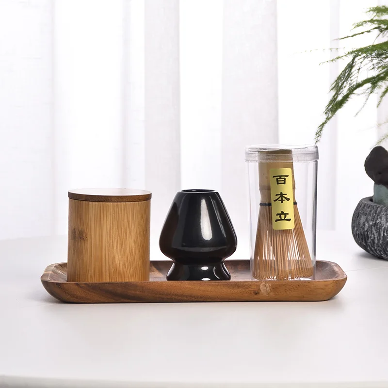 Style F TANGPIN традиционный matcha подарочный набор Натуральный Бамбуковый веничек для чая «маття» ceremic венчик chasen Holder Японские чайные сервизы - Цвет: Style F