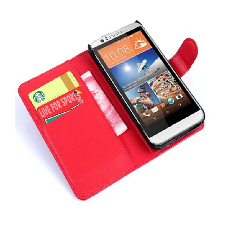 Бесплатная доставка чехол для телефона HTC Desire 510 с текстурой личи откидной Чехол