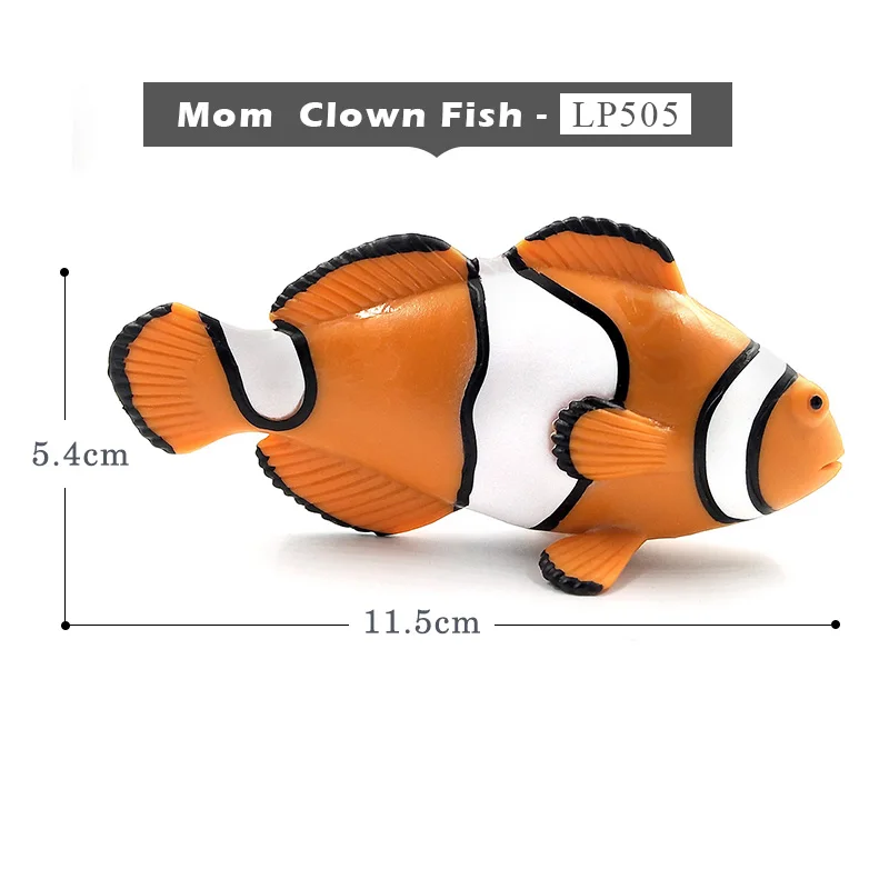 Mom Clown Fish Имитация пластика Клоун Рыба животное Модель Миниатюрные украшения фигурка украшение дома аксессуары Декор подарок для детей - Цвет: Mom Clown Fish