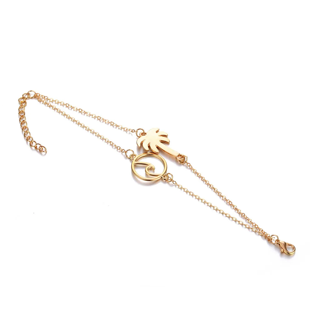 Набор браслетов FNIO многослойный Женский Пляжная цепочка с кулоном в виде