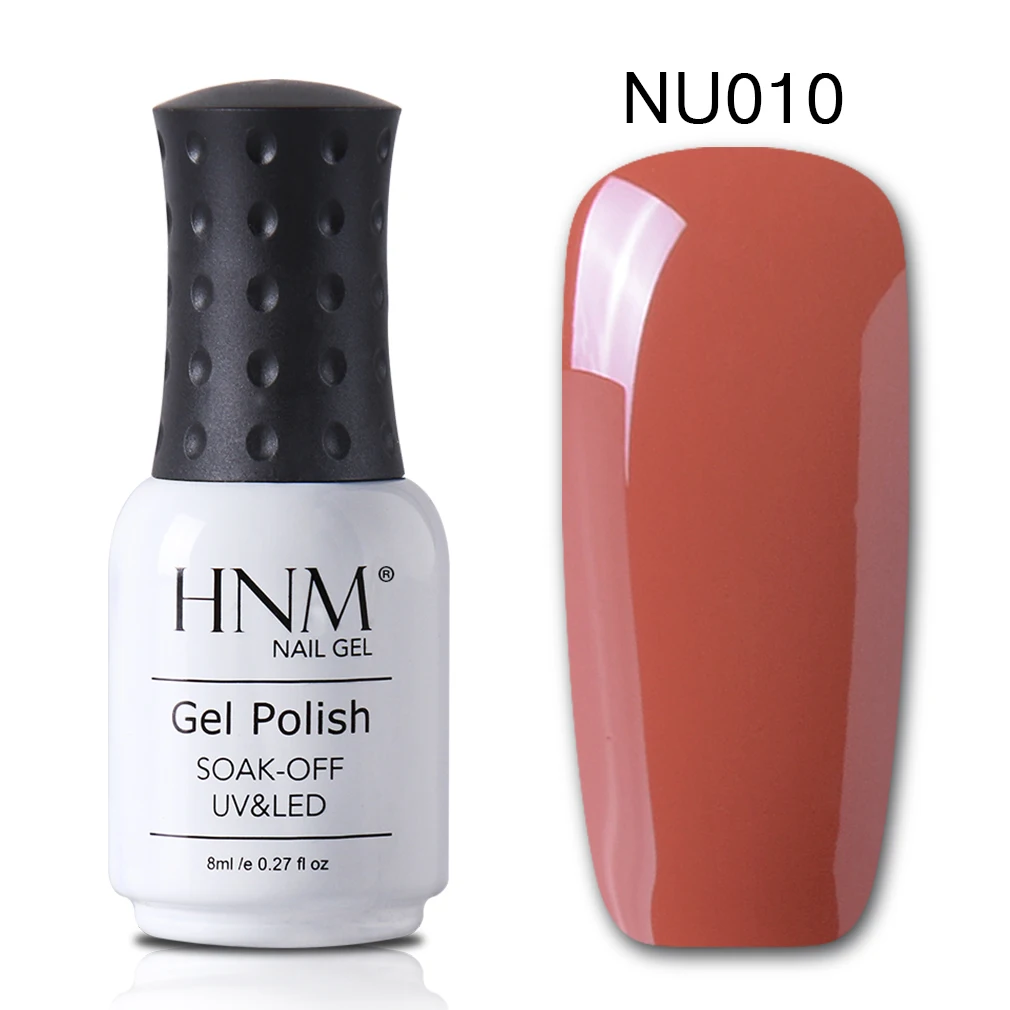 nude 10 HNM 8 мл Гель-лак для ногтей чистый цвет замачиваемый УФ-светодиодный Гель-лак для ногтей Полупостоянный замачиваемый Гель-лак для украшения ногтей Гибридный Гель-лак - Цвет: nude 10