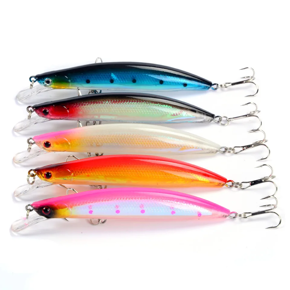 5 шт. прикормы Минноу Crankbaits ABS Пластик Жесткий Bait Искусственный Карп рыболовные снасти, воблеры 115 мм 12,9 г