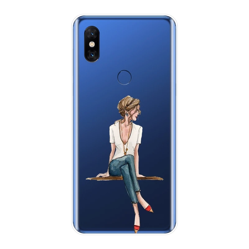 Чехол для телефона Xiaomi Mi Max Note 1 2 3 силиконовый черный чехол девушек путешествий