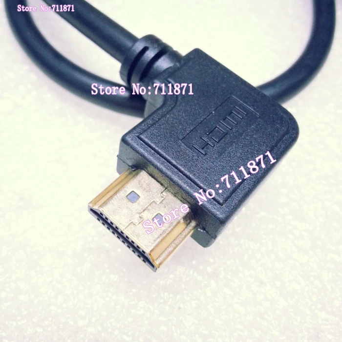 50 см прямой гибкий кабель HDMI линия 500 мм угол Линия штырь 90 градусов Провод изгиб