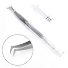 Пинцет для наращивания ресниц VETUS 6A-SA, прецизионный Пинцет из нержавеющей стали, плоскогубцы Пинцет для объемных ресниц, инструмент для макияжа