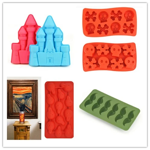 Силиконовый гелевый креативный робот в виде замка скелета крика борода лед