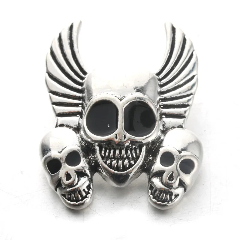 

10pcs/lot Skull Snap Jewelry Boom Life Metal Rhinestone Snap Buttons Fit 18MM Snap Bracelet For Women DIY Charms 4457