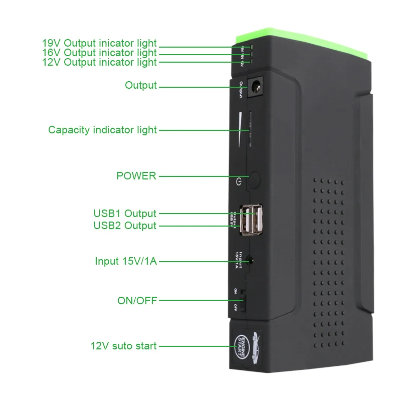 12800 мАч два USB автомобиль скачок стартер литий-полимерный Батарея три