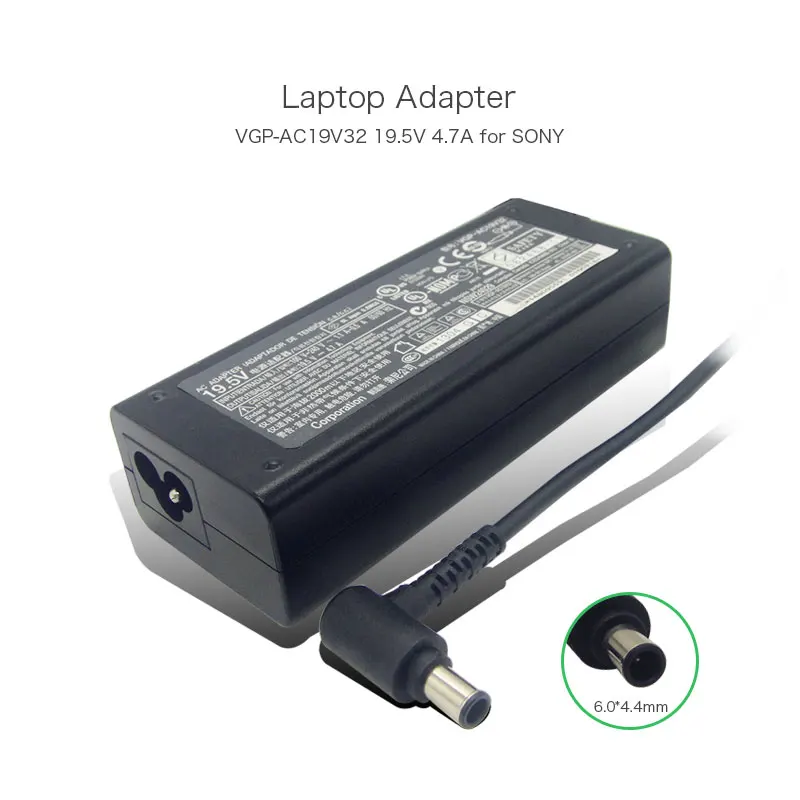 

VGP-AC19V32 AC Adapter VGP-AC19V36 19.5V 4.7A 90W VGP-AC19V42 Power Charger