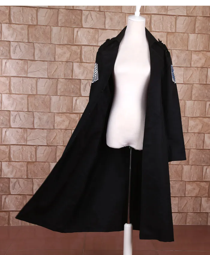 Hot New Shingeki no Kyojin Levi Rivaille Jacket Cloak Adult cosplay costume Attack on Titan Black Shawl Belt Suit Leather Shorts