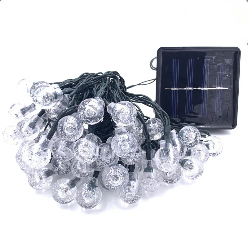 

New Solar Lamps Crystal Ball Waterproof Colorful Fairy Outdoor Solar Light Garden Christmas Party Decoration String Lights