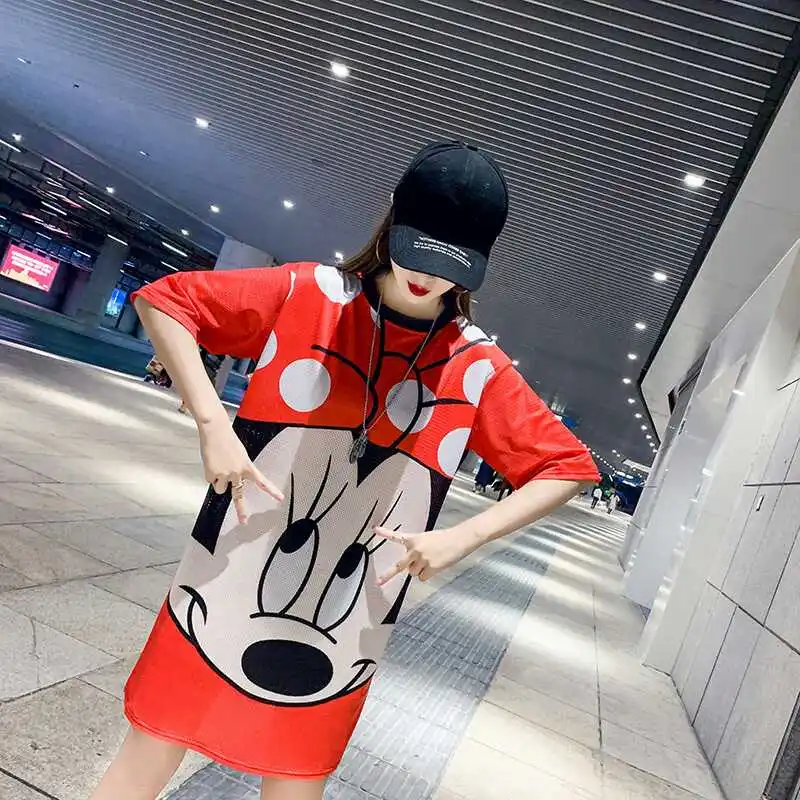 Большие размеры летняя красная Сетчатая футболка женская с коротким рукавом