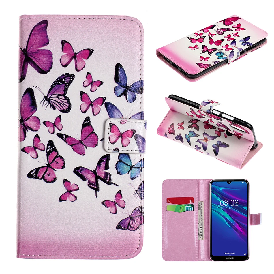 Флип-чехол для телефона из искусственной кожи для huawei P30 Pro P20 P10 P9 Lite mini Y3 Y5 Prime Y6 Y9 P Smart Коврики 20 Lite крышка