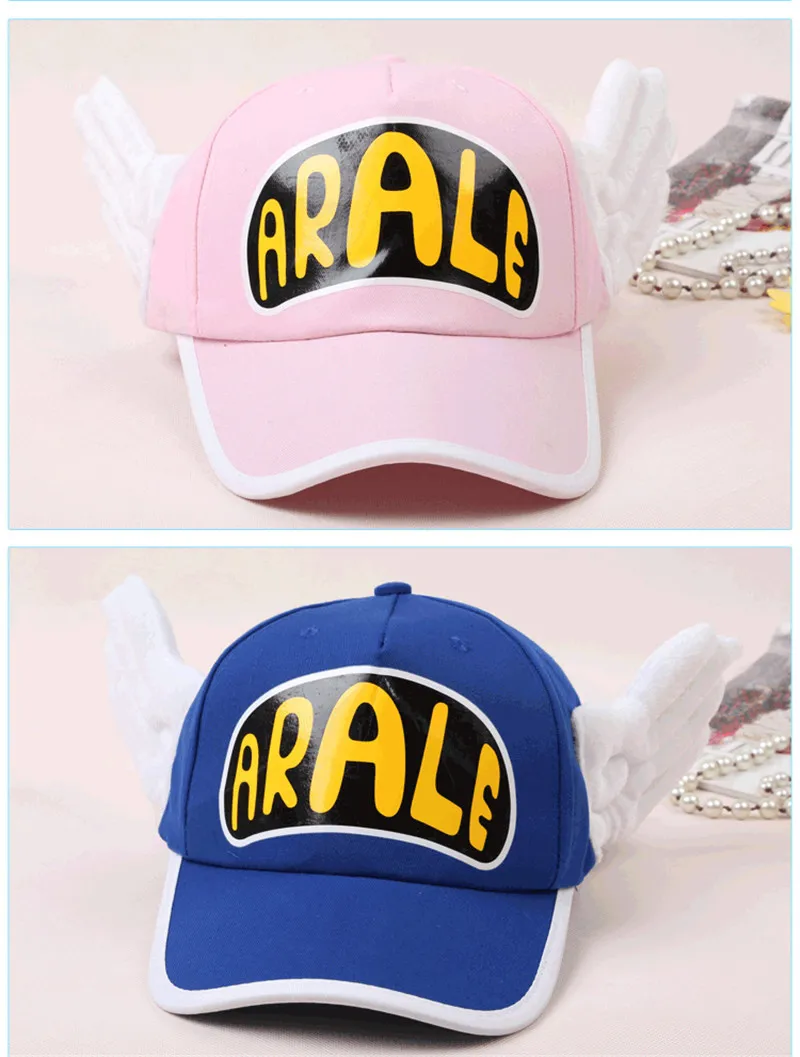 Дети Аниме Симпатичные Dr. Slump Arale Крылья Ангела шляпы для косплея бейсбольная кепка