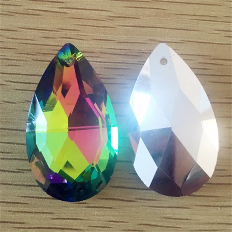 40 шт./лот 50 мм радужные серебряные подвески для хрустальной люстры/хрустальные