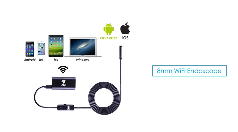 WiFI эндоскоп передатчик коробка только для Wifi эндоскопа камера USB камера инспекция 720P камера змеиная трубка Android IOS 8 мм Лен