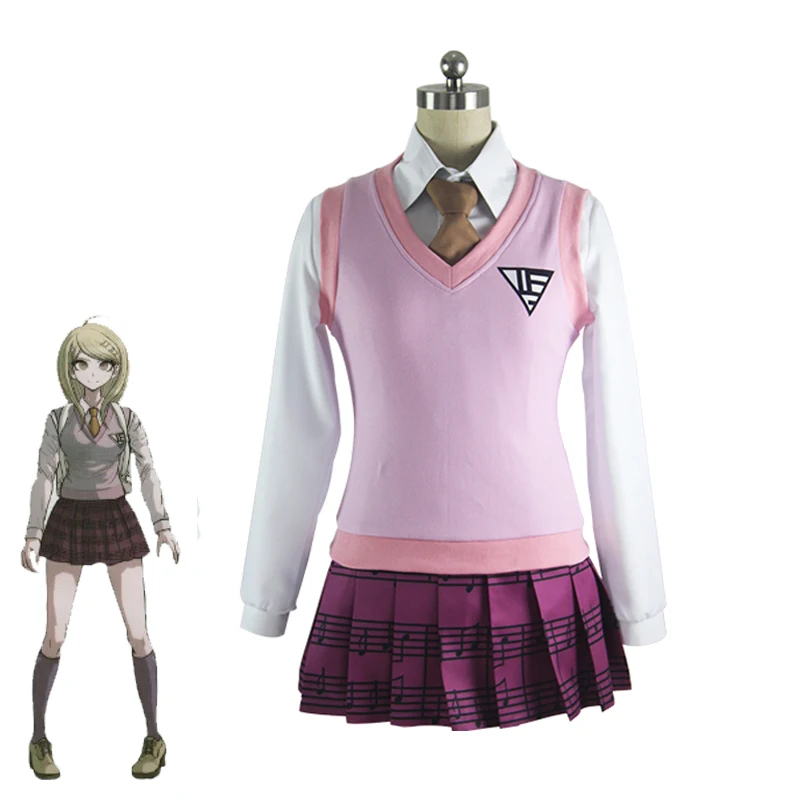Японская игра Danganronpa V3 Akamatsu Kaede косплей костюм Женская милая школьная Униформа