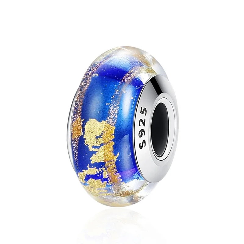 GXZ058 925 пробы серебряные 27 стилей бусины из муранского стекла Perles подходят для браслетов и браслетов серебряные 925 ювелирные изделия bijoux en argent 925 - Цвет: GXZ058
