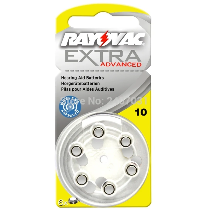 60 шт. батареи Rayovac для слухового аппарата. Цинк воздуха 10/A10/PR70 батарея для BTE/RIC усилитель звука Слуховые аппараты
