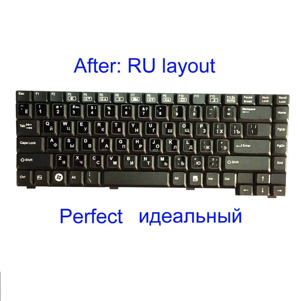Наклейка для клавиатуры на русском языке RU 10 шт. наклейки клавиатуру белые