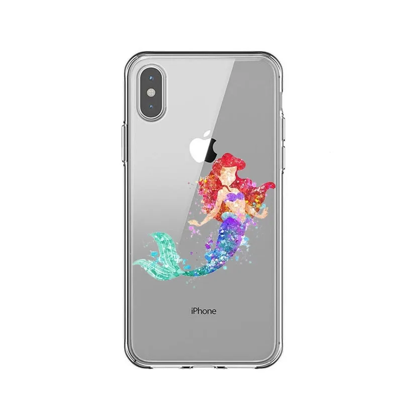 TPU Силиконовый чехол TinkerBell для телефона iPhone 7 8 Plus XS MAX XR милый мягкий маленький чехол с русалкой для iPhone X 6 6S Plus 7 8 5 SE Coque - Цвет: TPU