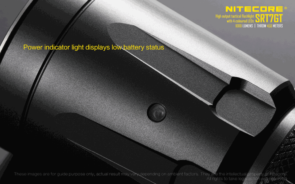 Цена оптовой продажи NITECORE SRT7GT CREE XP-L HI V3 светодиодный высокое Выход тактический фонарь с разноцветными светодиодный s