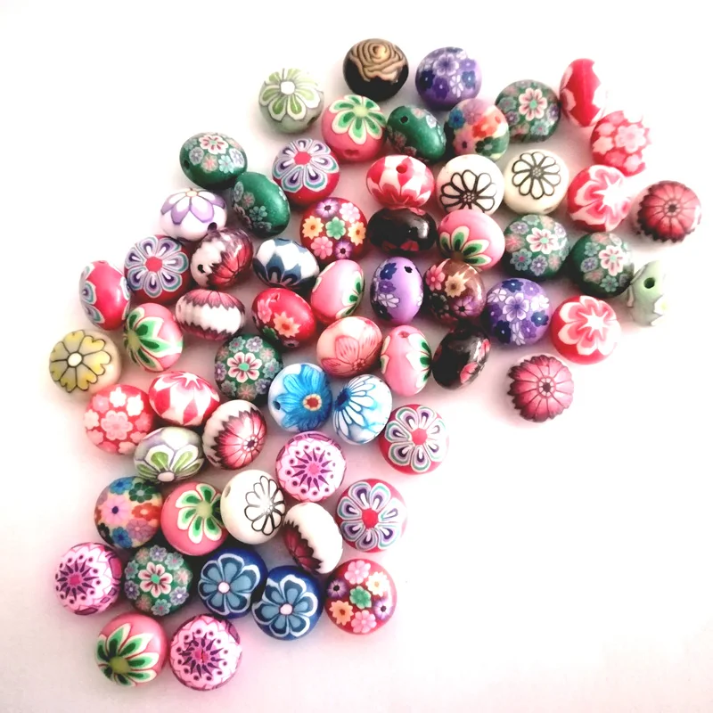 Бусины из полимерной глины 8 мм 50 шт./лот FIMO разные цвета|clay beads|polymer clay beadsbeads mix |
