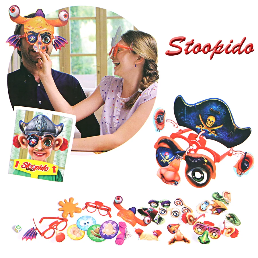 

Stoopido забавная маска для лица Сделай Сам стояпитот семейная Вечеринка игра игрушка для 2-4 игроков, Детский развивающий набор игрушек Рождест...