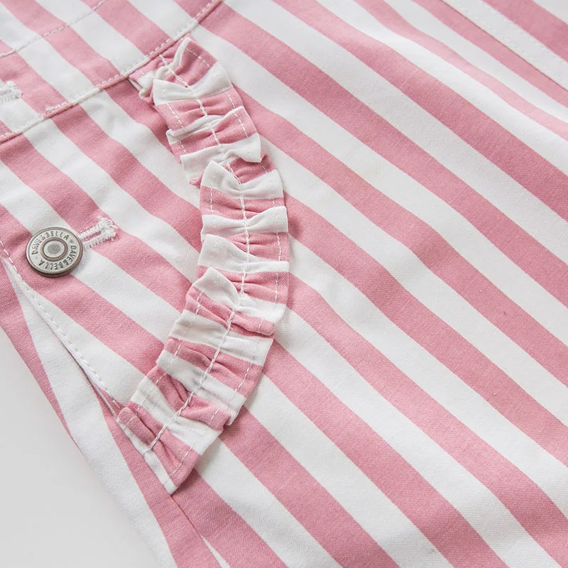 DBK9803 dave bella kids Dress girls sleeveless spring dresses dress children birthday party boutique striped | Детская одежда и